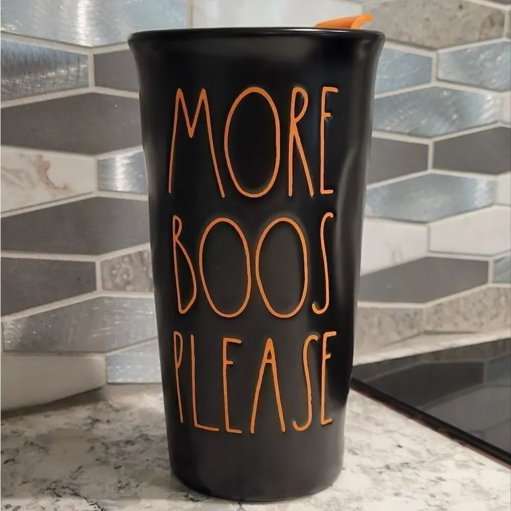 RAE DUNN More Boos Please ceramic tumbler